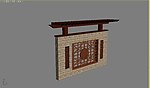 中式景墙3D模型