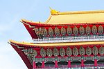 寺庙吊顶斗拱彩绘实景