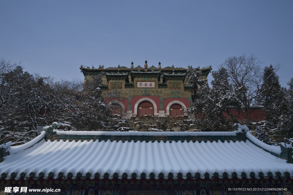 万寿山山顶雪景