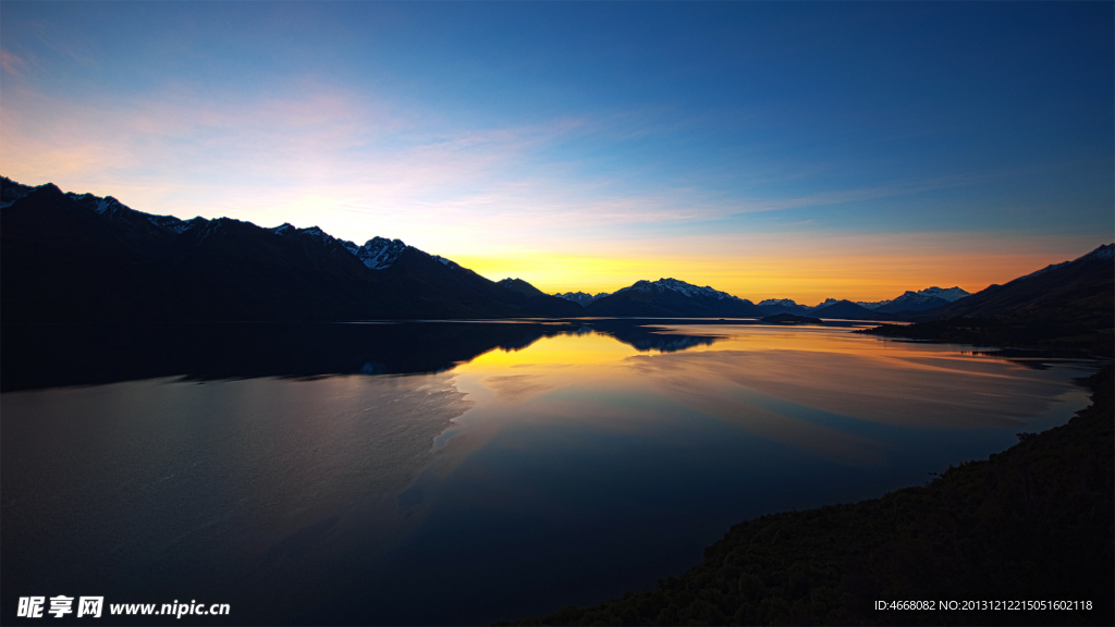 唯美湖景