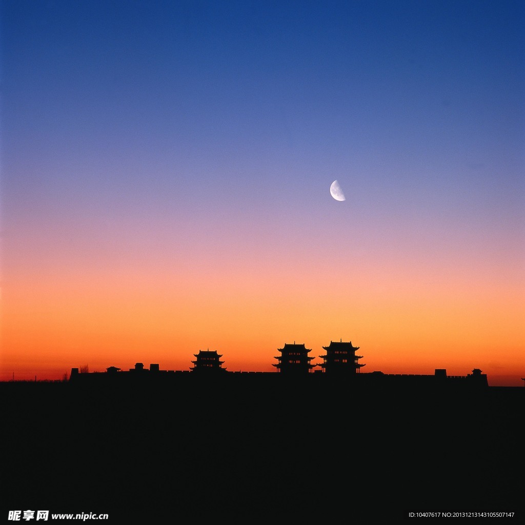嘉峪关长城黄昏