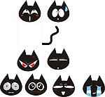 卡通黑猫