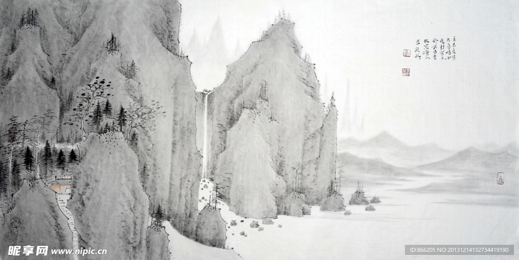 国画山水小品