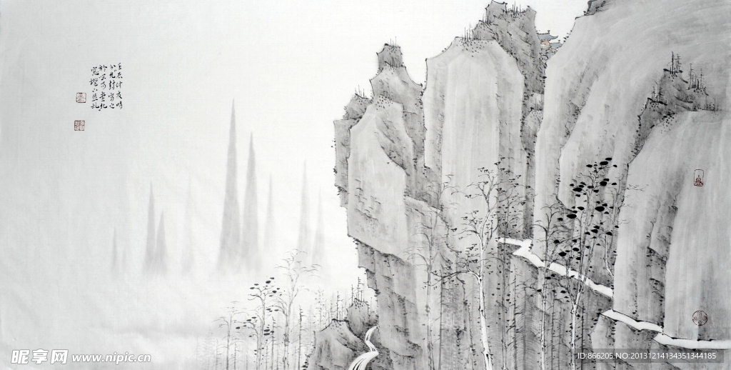 国画山水小品