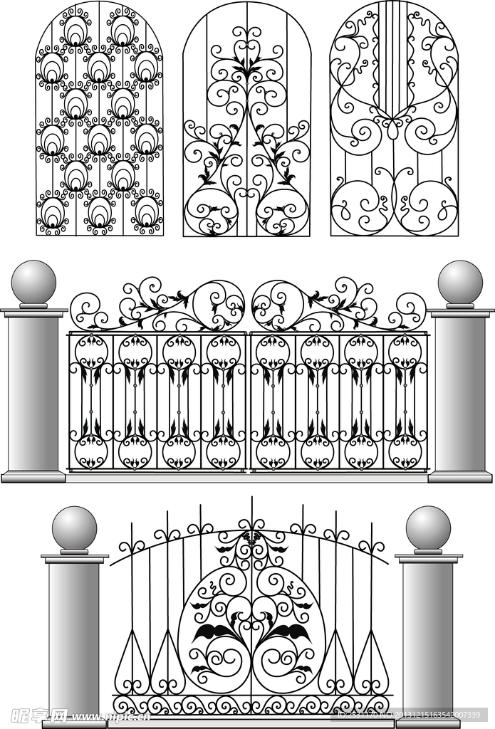 铁艺矢量素材