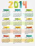 2014年日历