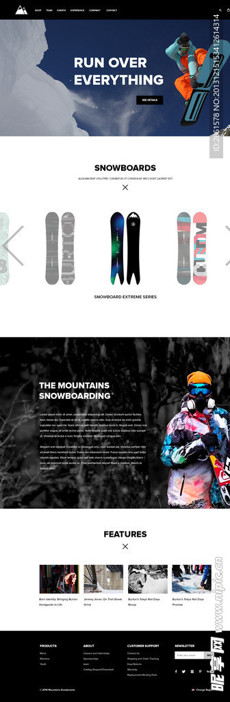 滑雪 网页设计