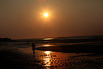 海边剪影夕阳