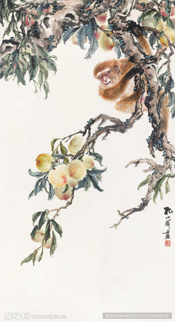 金猴摘桃