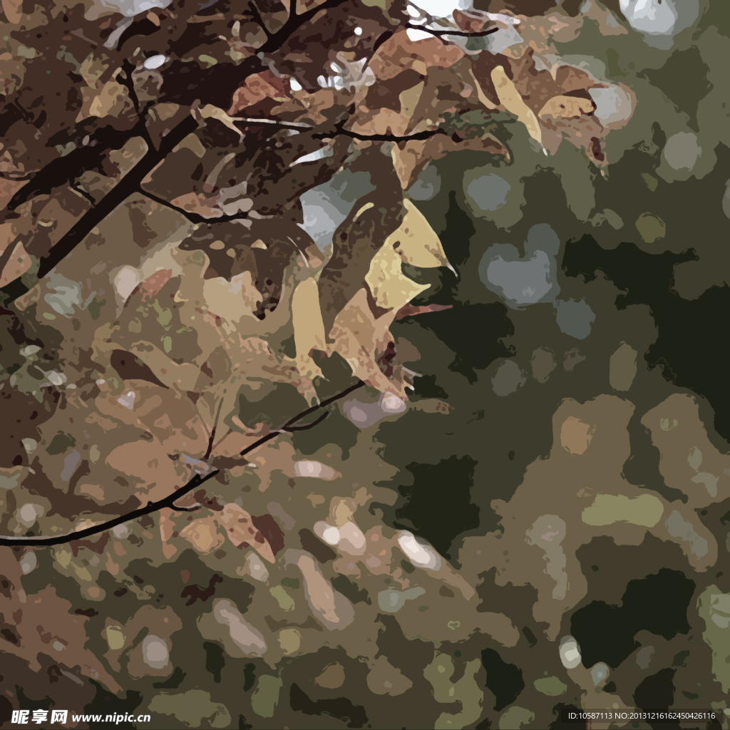树叶抽象图
