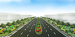 公路绿化效果