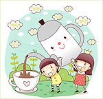 倒茶