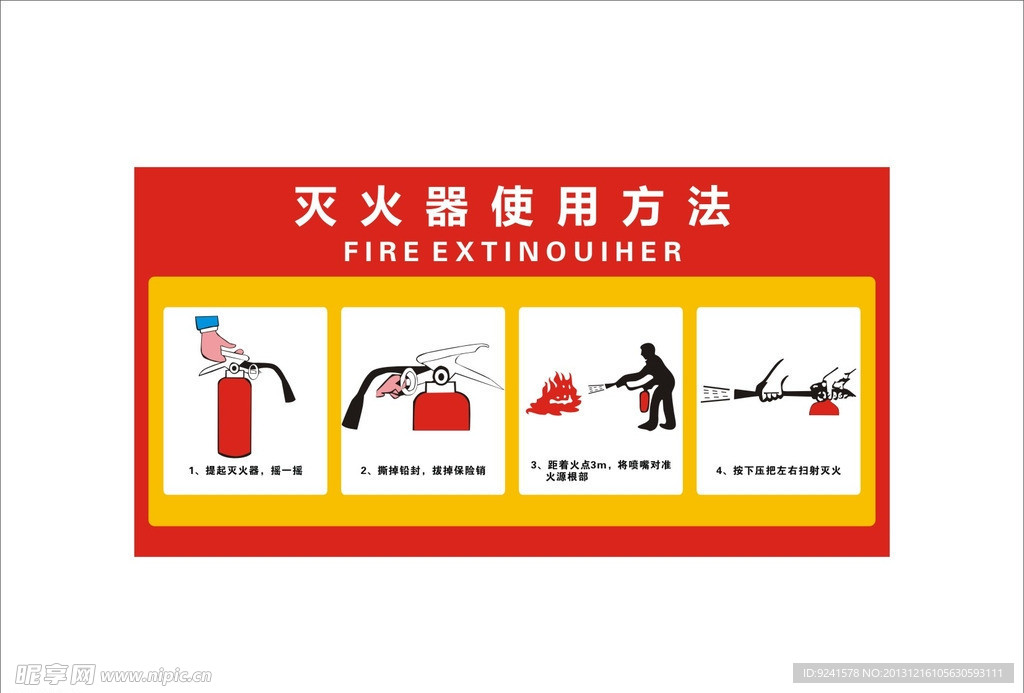 灭火器使用方法