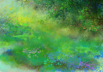 抽象风景插画