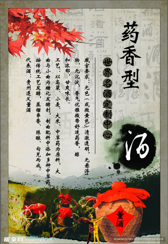 药香型 展板