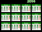 2014年日历