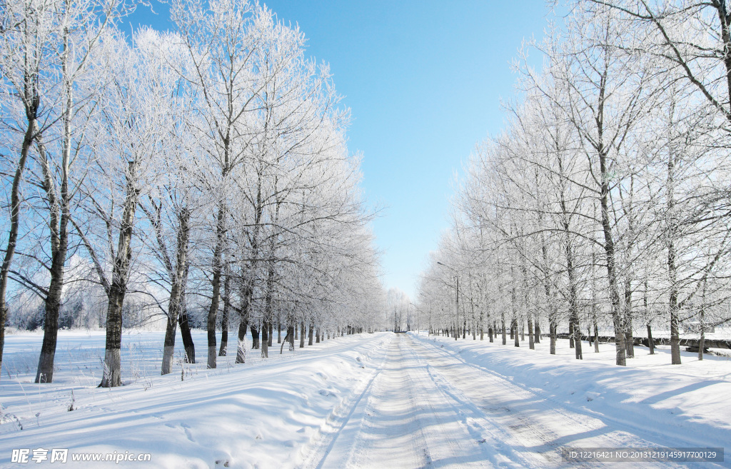 冬季雪景暖冬背景