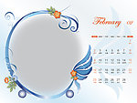2014年日历2月