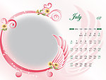 2014年日历7月份