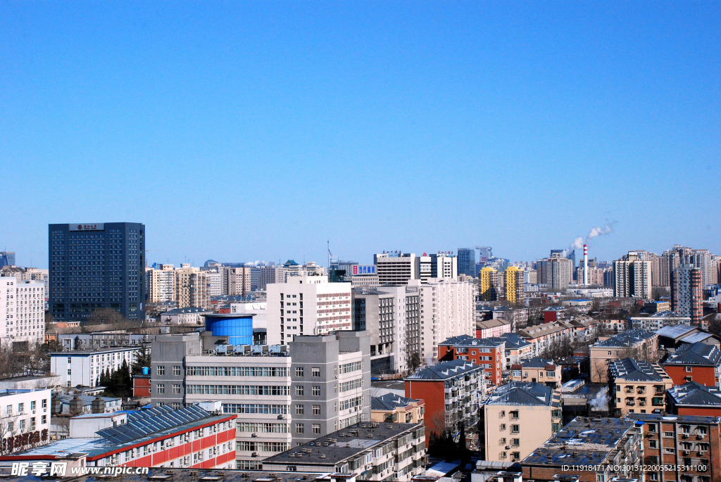 海淀区冬天建筑风景