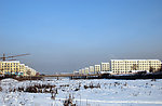 冬日的根河迎宾桥风景