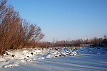 根河南河套冬天风景
