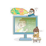 接受远程教学的学生