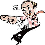伸直手臂戳手指的男性