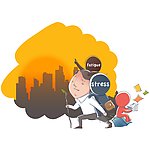 柱着拐杖拖行李的男人