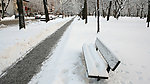 雪凳子氛围壁纸