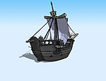 海盗船3D模型