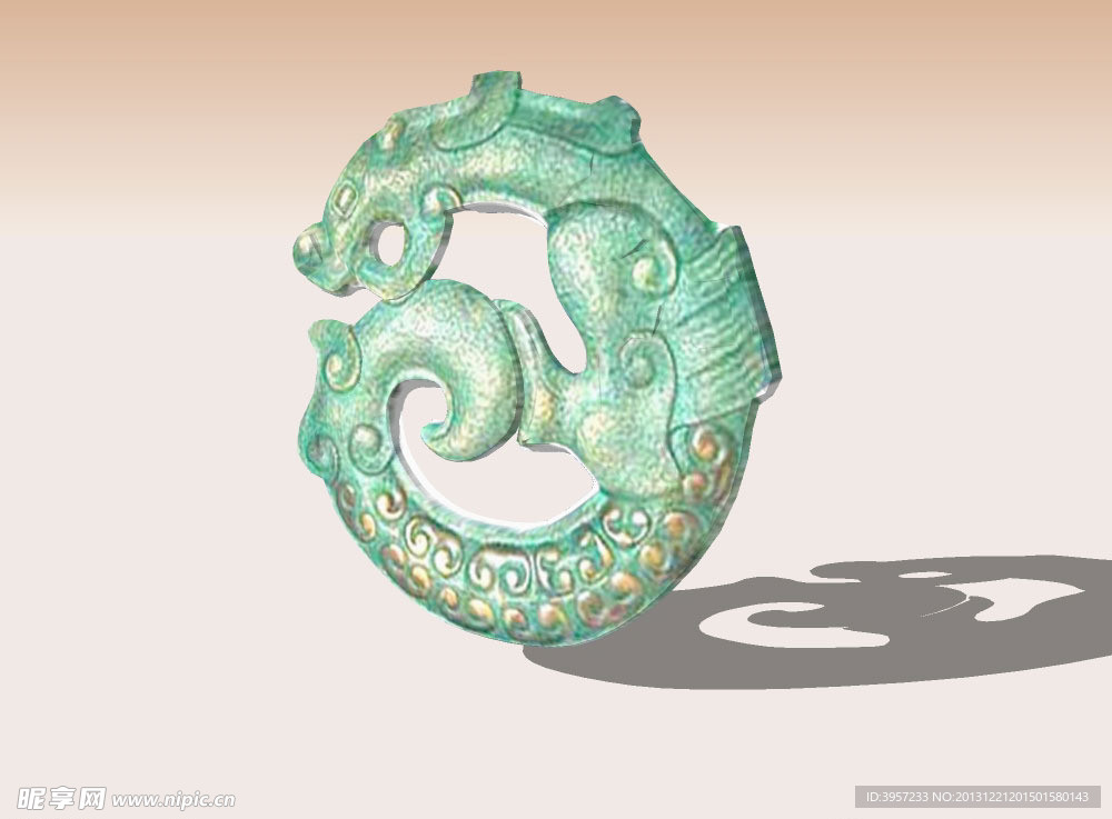 中国龙玉3D模型