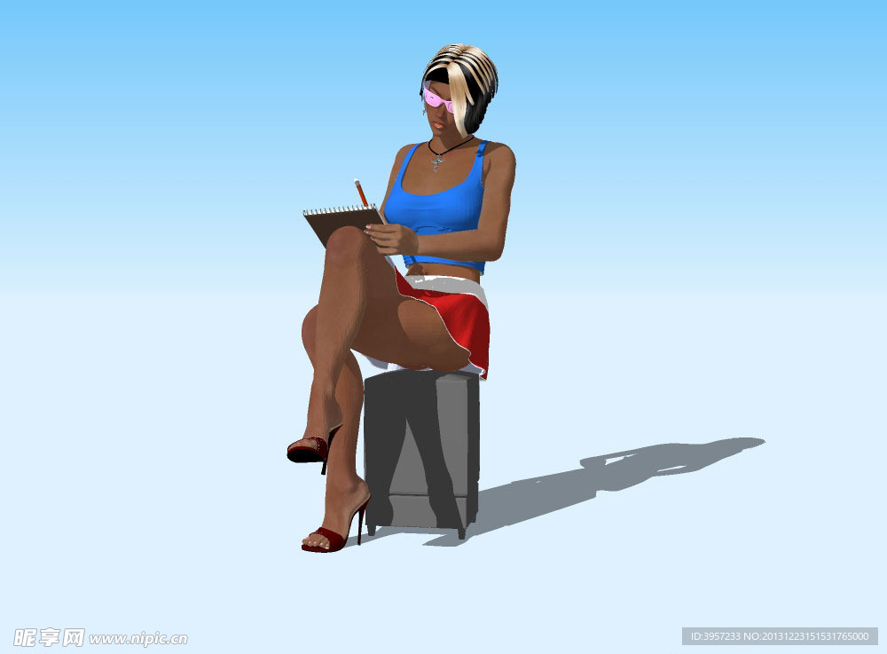 美女3D模型