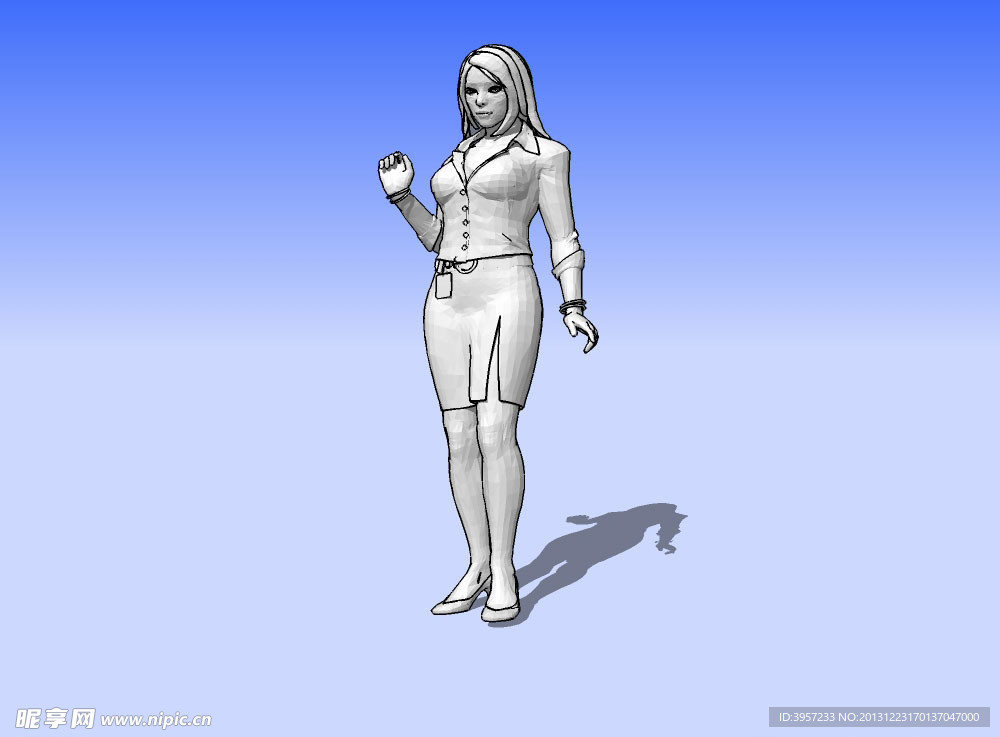 妇女3D模型