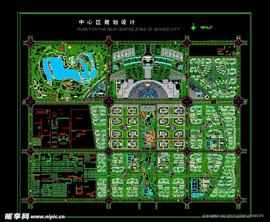 城市中心区规划cad