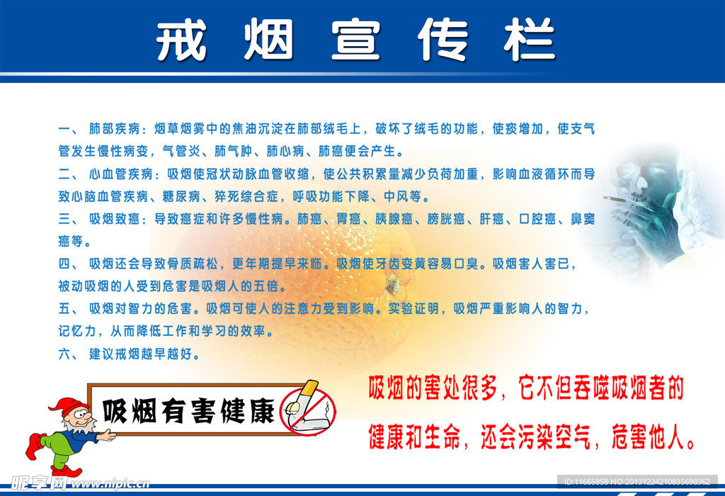 戒烟宣传栏