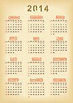 2014日历