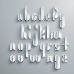 剪纸字母