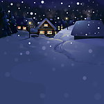 雪夜风景