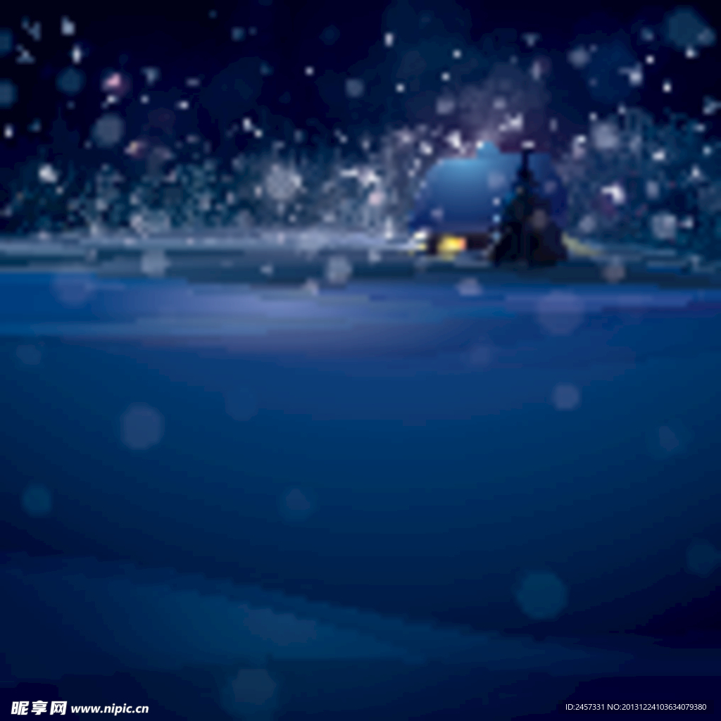 雪夜风景