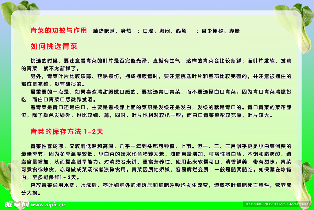 青菜海报