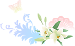 手绘百合