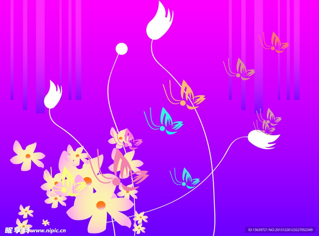 蝴蝶和花