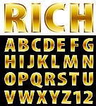 金属立体字母