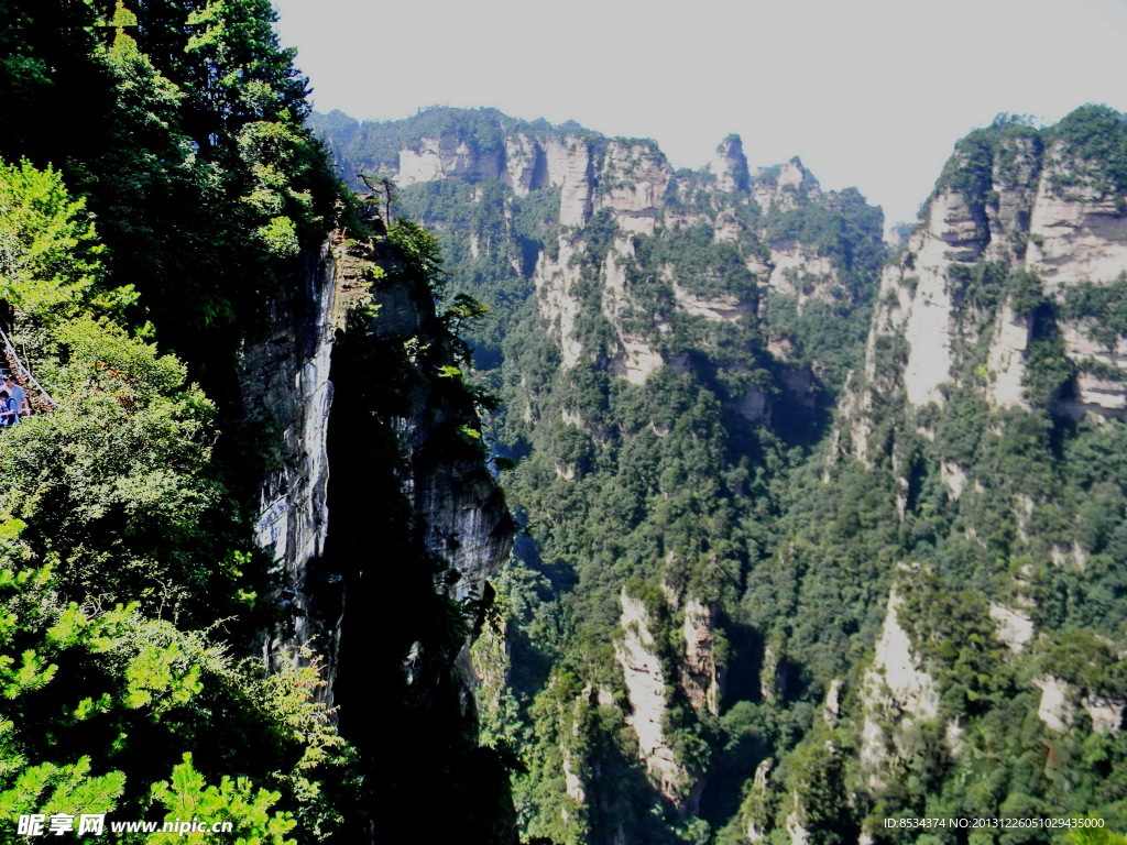 树丛 山巅 石峰 云