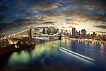 沿海城市夜景