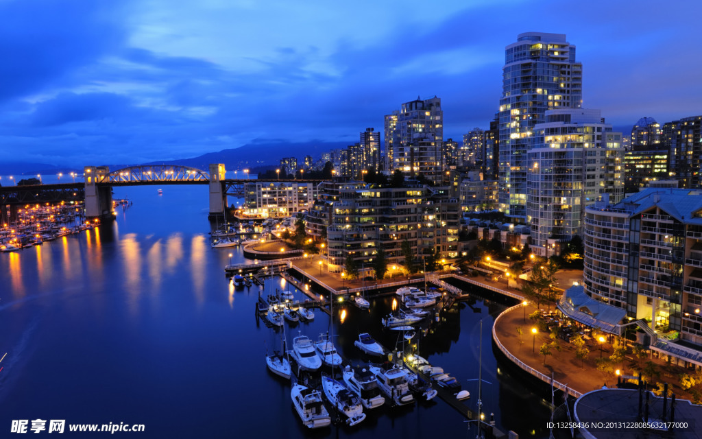 海边城市夜景