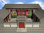 四合院 鸟瞰图