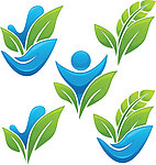 水花绿叶logo