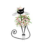黑猫鲜花